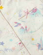 Nightime Fairy Button Through Pyjama Set, Ivory (IVORY), large
