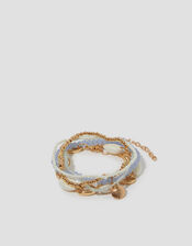 Beaded Shell Charm Bracelet Multipack, , large