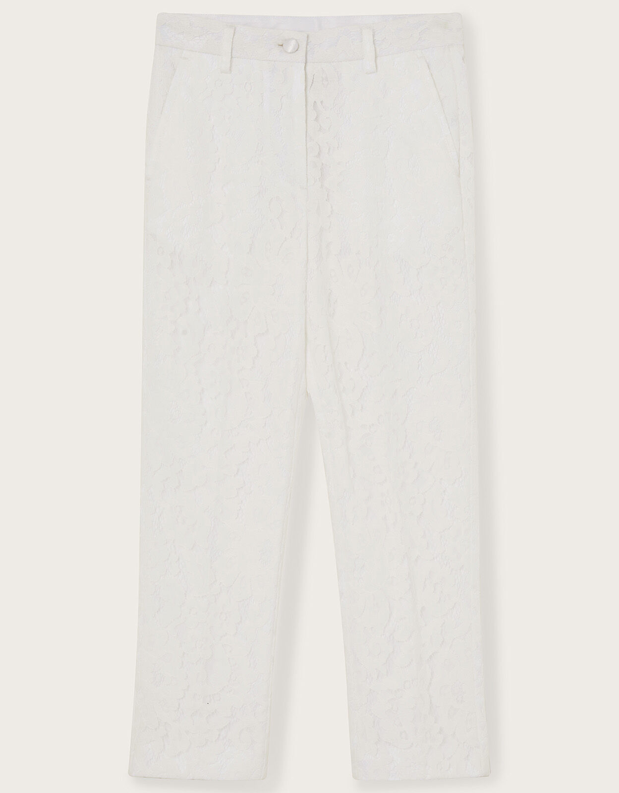 Girls white linen trousers hot sale
