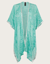 Embellished Bandhani Cover-Up, Blue (TURQUOISE), large