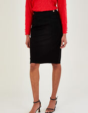 Ponte Pencil Skirt with LENZING™ ECOVERO™, Black (BLACK), large