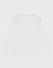 Swan Top in Sustainable Cotton, Ivory (IVORY), large