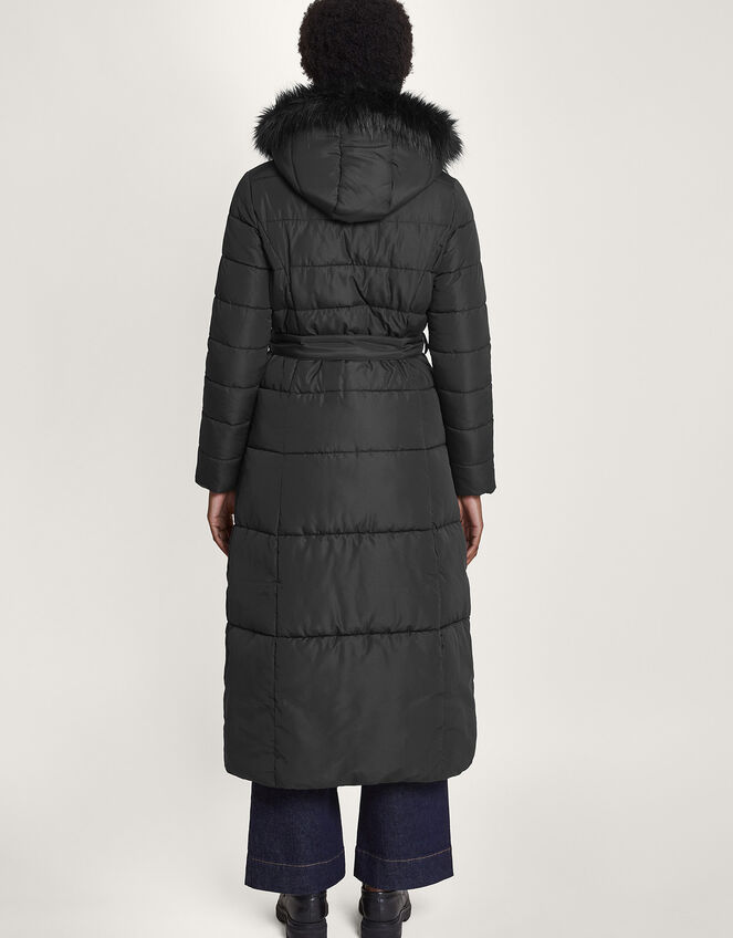Morgan Hooded Padded Maxi Coat, Black (BLACK), large