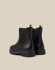 Heart Brogue Ankle Boots, Black (BLACK), large