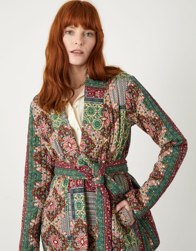 Anna Quilt Print Jersey Jacket, Multi (MULTI), large