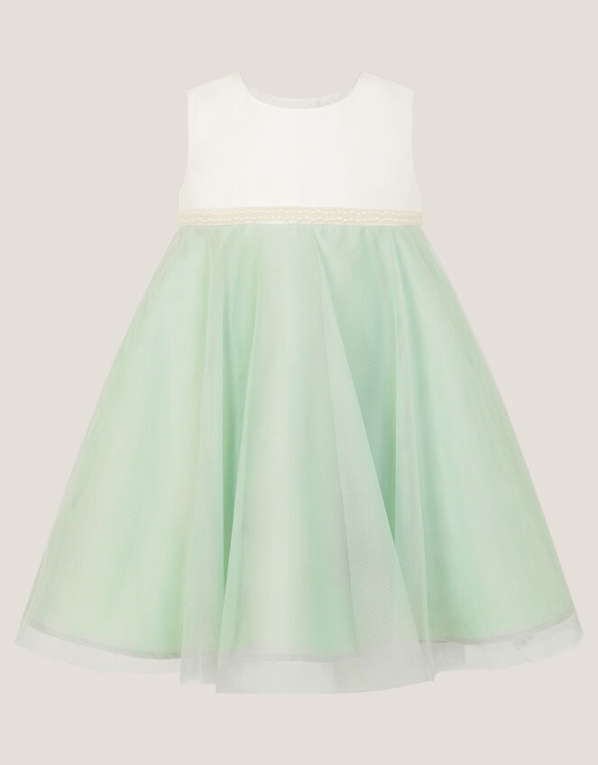 Baby Duchess Pearl Swing Dress, Green (SAGE), large