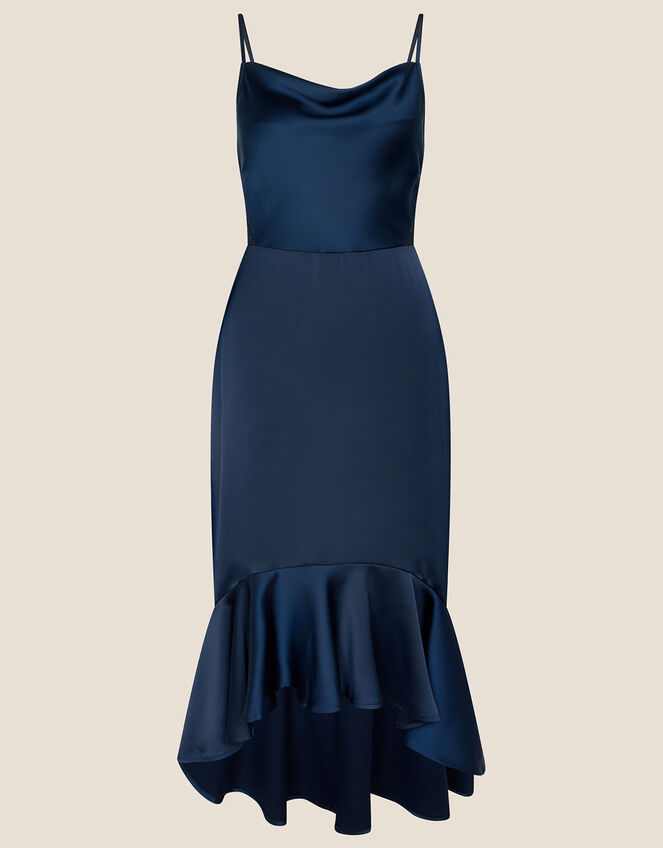 Faye Frill Maxi Dress, Blue (NAVY), large