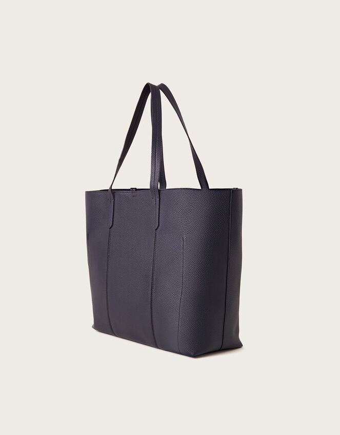 Luxury Leather Tote Bag | Ocean Blue