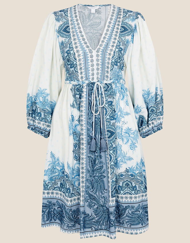 Roxanna Kaftan Midi Dress, Blue (BLUE), large