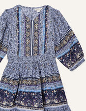 MINI ME Carmel Printed Dress, Blue (BLUE), large