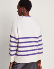 Sable Stripe Sweater, Ivory (IVORY), large