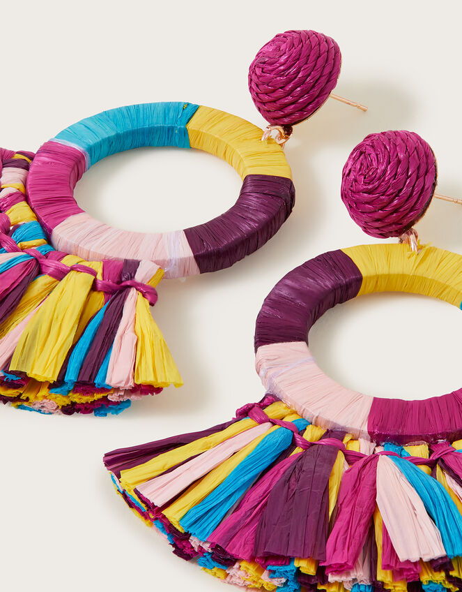 Fiesta Raffia Earrings , , large