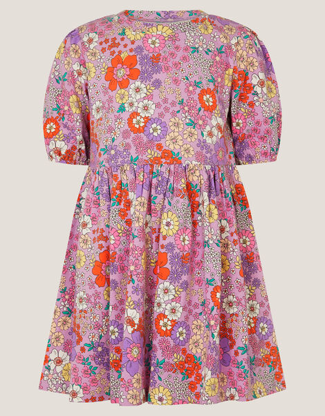 Floral Jersey Skater Dress, Multi (MULTI), large