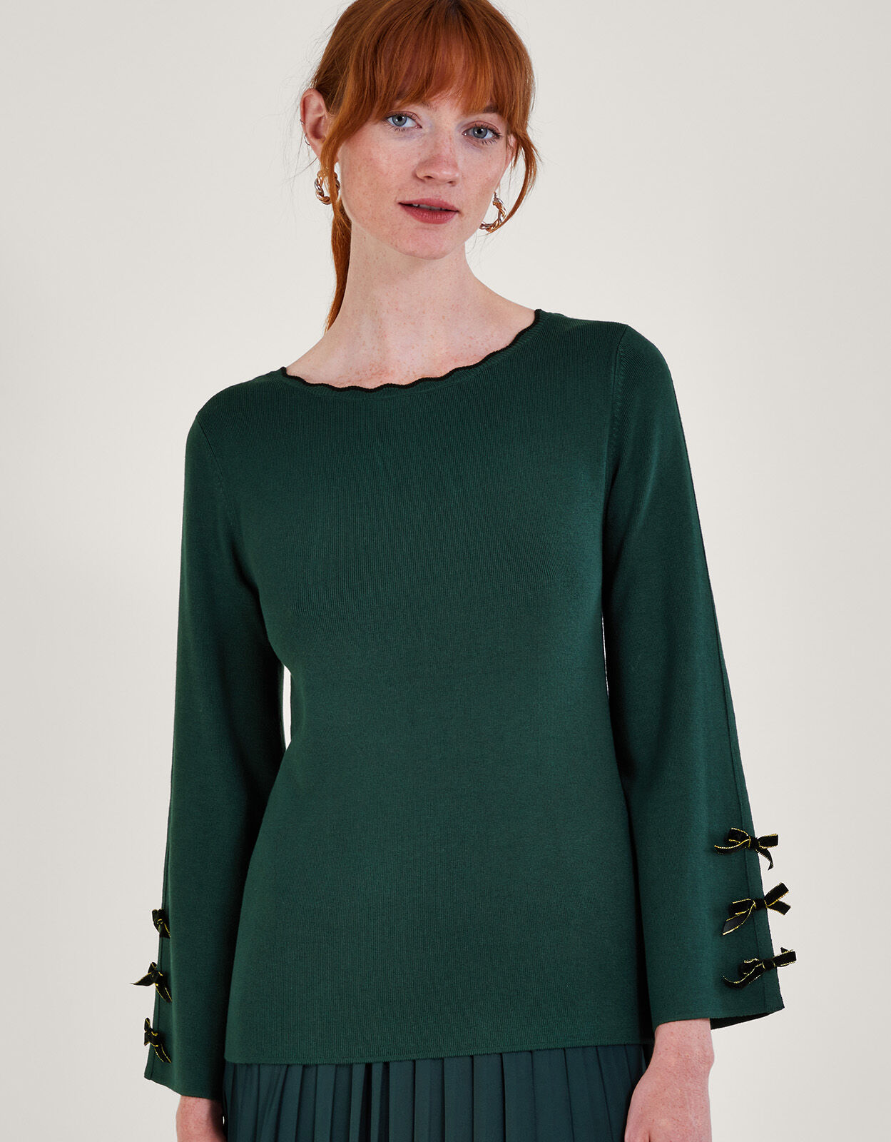Monsoon green jumper clearance