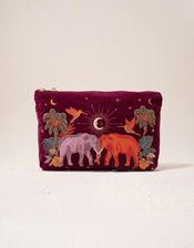 Elizabeth Scarlet Enchanted Elephant Velvet Pouch, , large