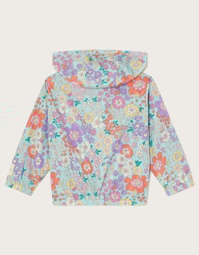 Floral Print Windbreaker Jacket, Multi (MULTI), large