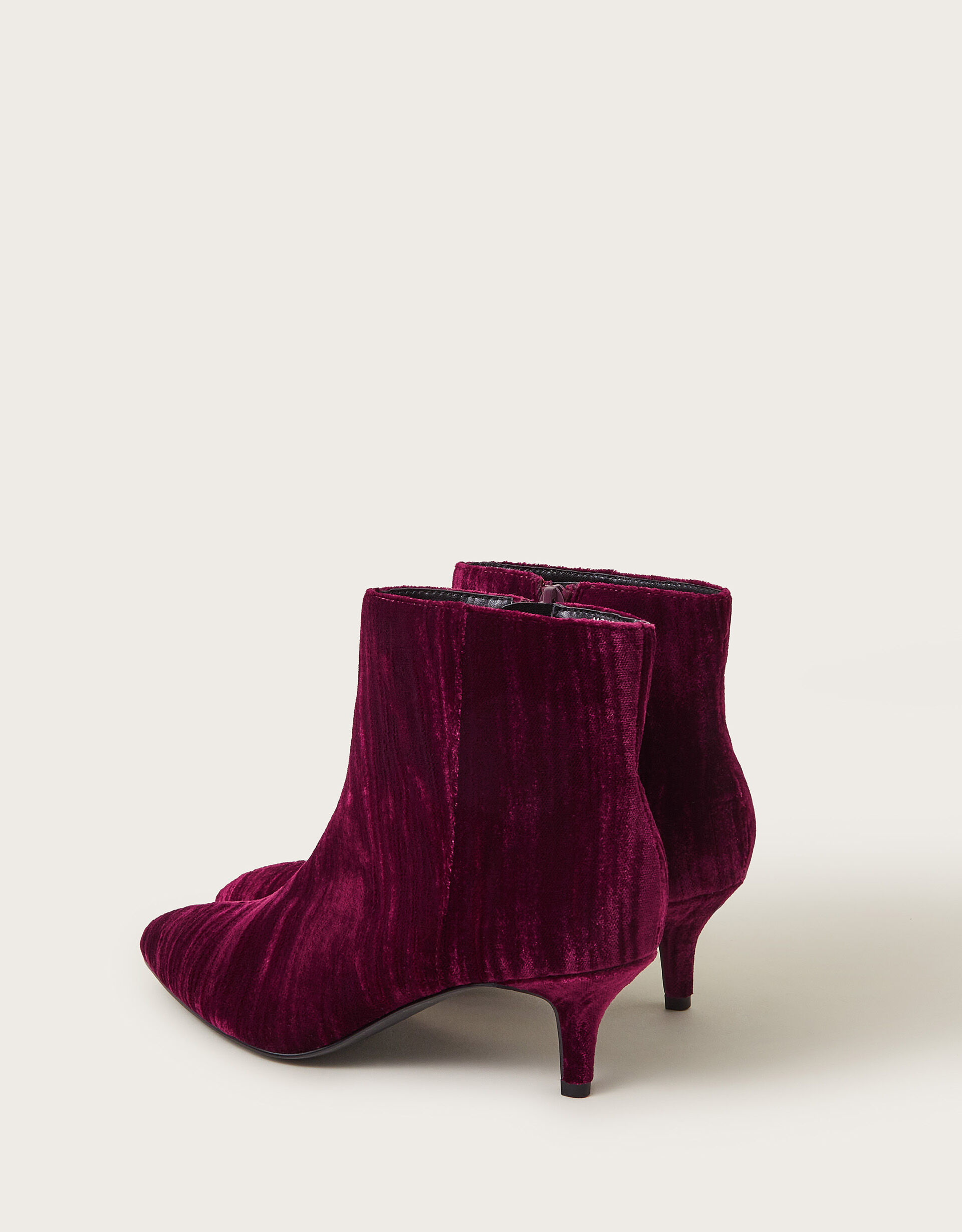 Burgundy kitten heel boots new arrivals