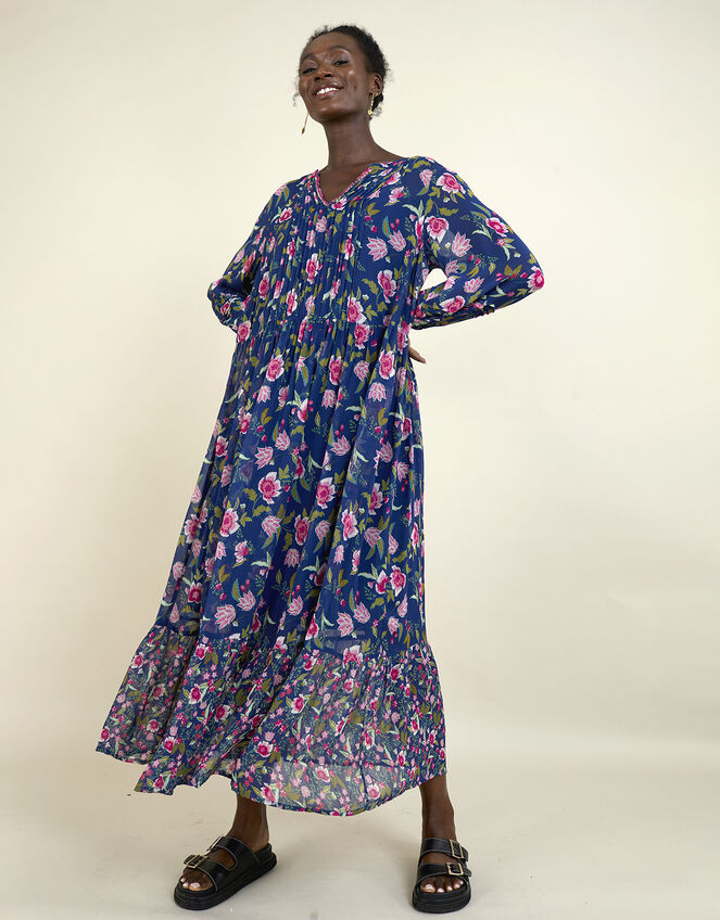 East Damson Dress, Blue (BLUE), large