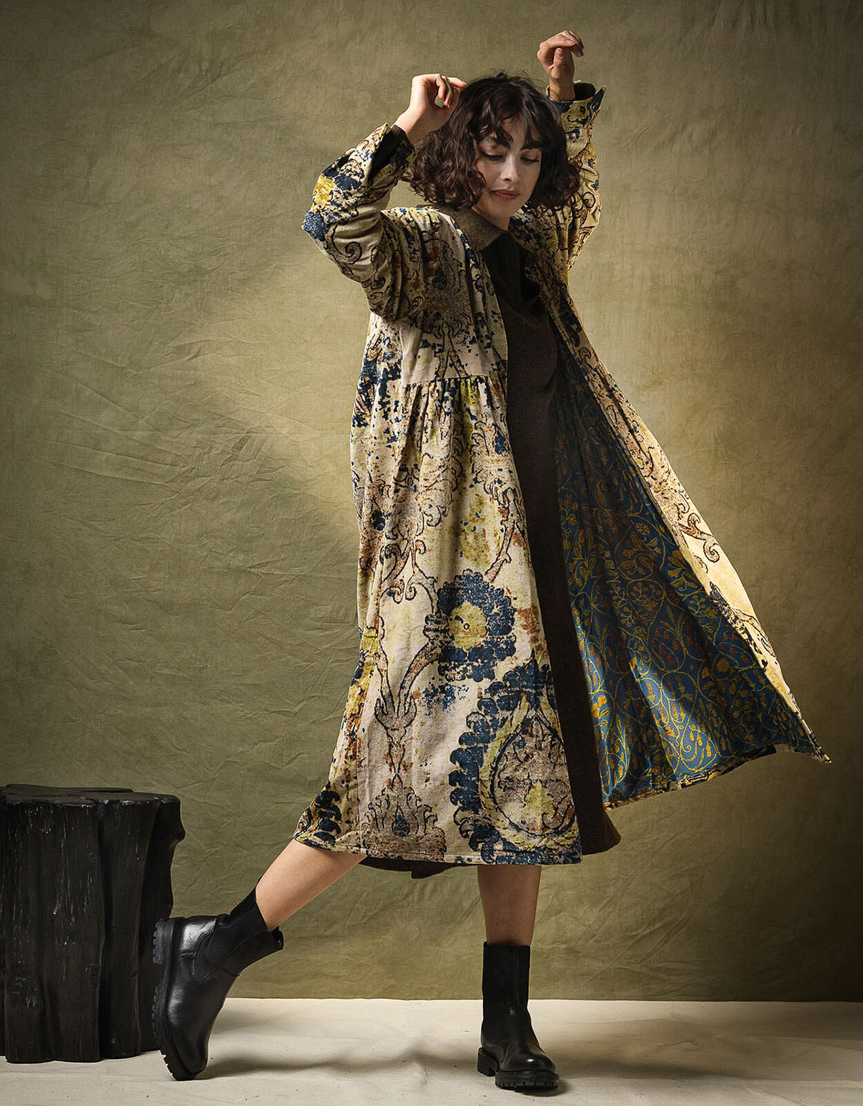 Velvet duster jacket top