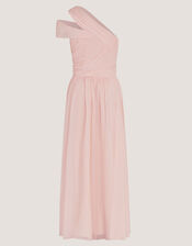 Arianna One Shoulder Tulle Prom Dress, Pink (PALE PINK), large