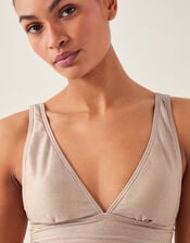 Kiki Glitter Triangle Bikini Top, Gold (GOLD), large