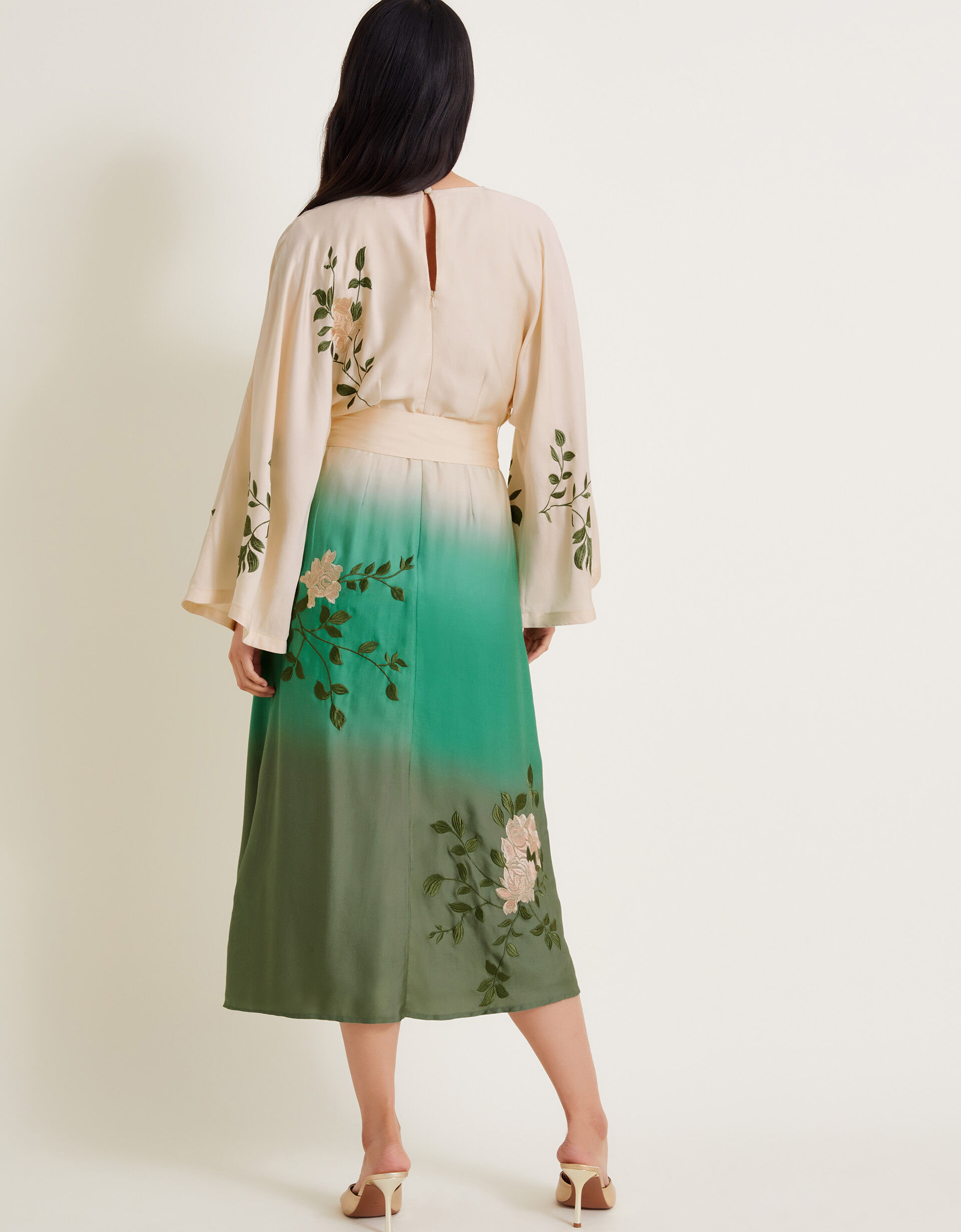 Florence Ombre Floral Dress Green