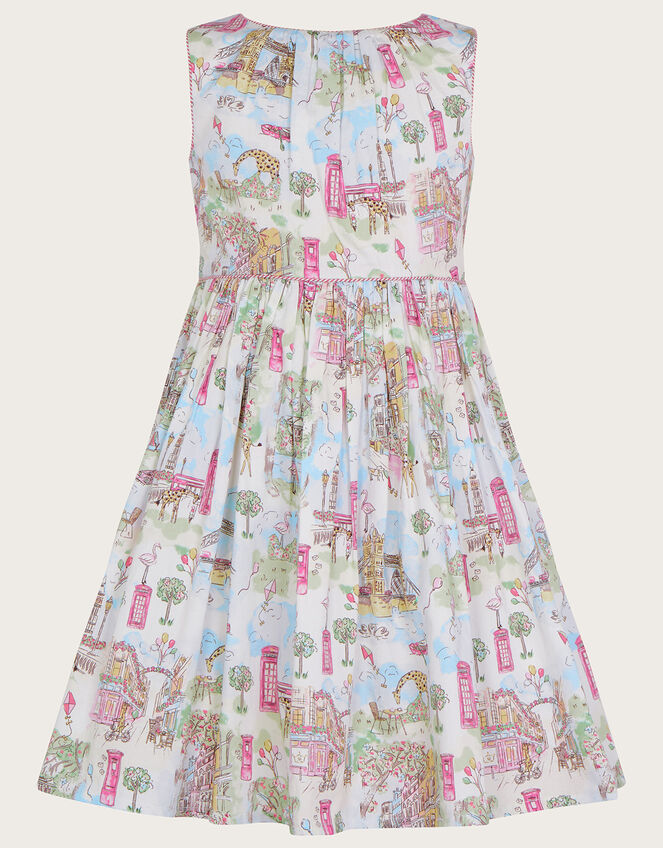 London Print Dress, Ivory (IVORY), large