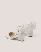 Sara Closed-Toe Bow Heels, Ivory (IVORY), large