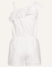 One-Shoulder Lace Jumpsuit, Ivory (IVORY), large