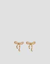 Bow Stud Earrings, Gold (GOLD), large