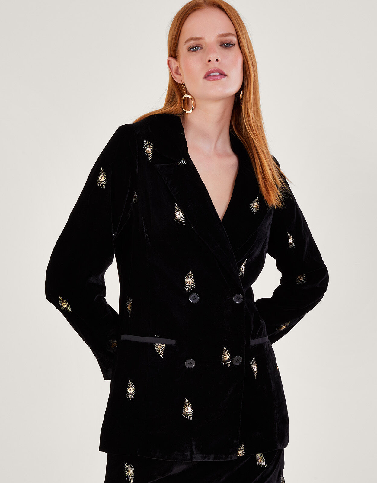 Monsoon louise velvet jacket outlet