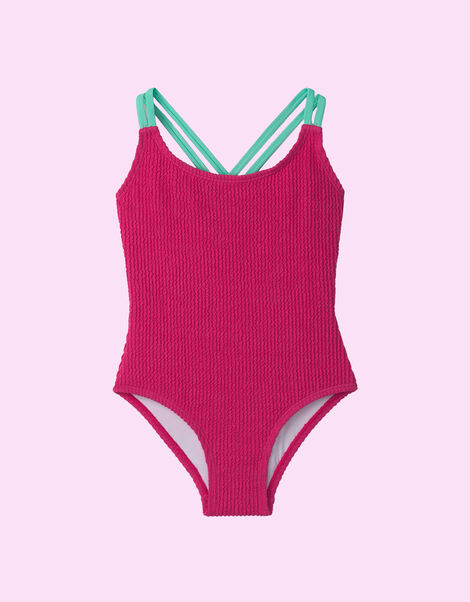 Hatley Cross Strap Swimsuit, Pink (PINK), large