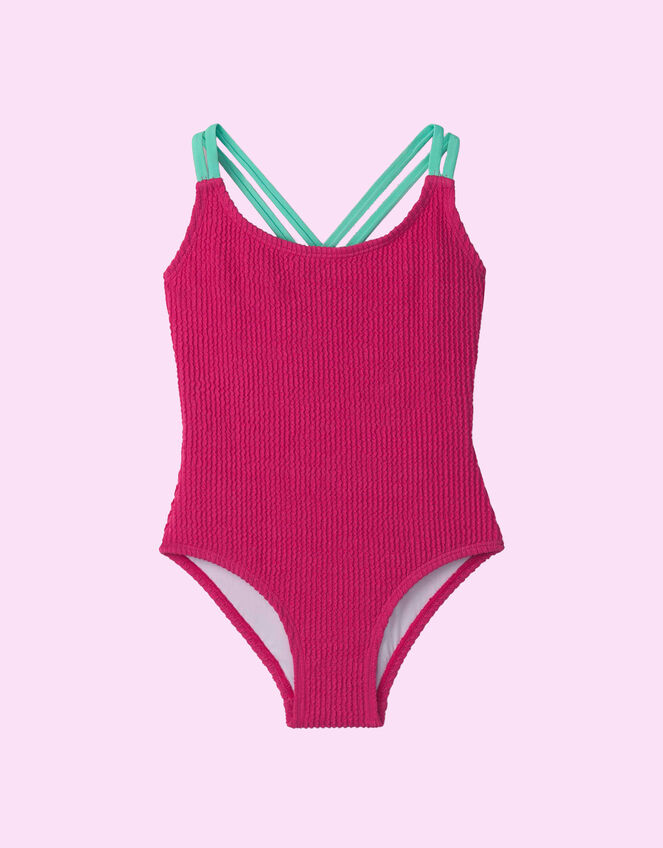 Hatley Cross Strap Swimsuit, Pink (PINK), large