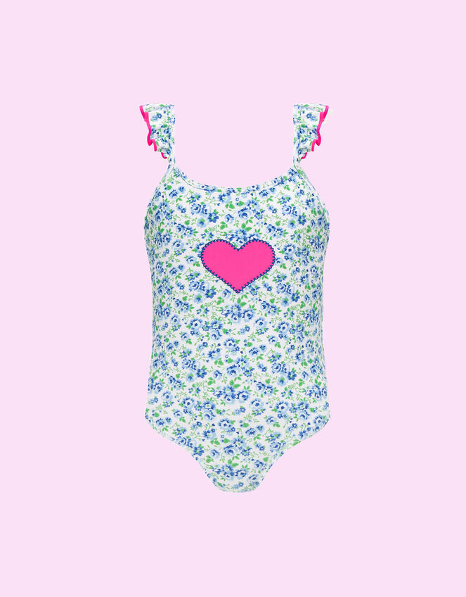 Sunuva Vintage Ditsy Floral Swimsuit, Blue (BLUE), large