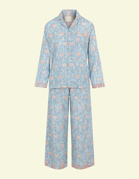 Dilli Grey Print Pyjama Set, Blue (BLUE), large