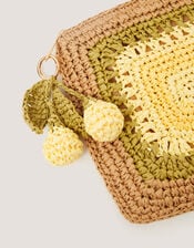 Darla Lemon Crochet Pouch, , large