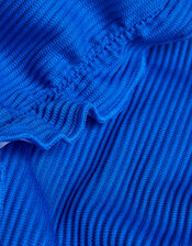 Ribbed Scallop Trim Bikini Set, Blue (BLUE), large