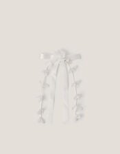 Floral Bow Hair Clip, , large