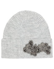 Bead Embellished Knit Hat, , large