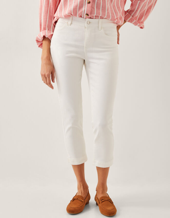Idabella Cropped Jeans, Ecru (ECRU), large