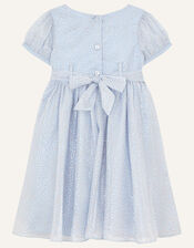 Baby Foil Print Dress, Blue (BLUE), large