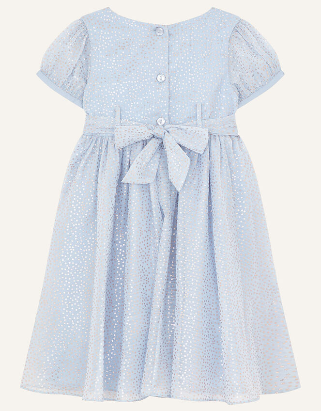 Baby Foil Print Dress, Blue (BLUE), large