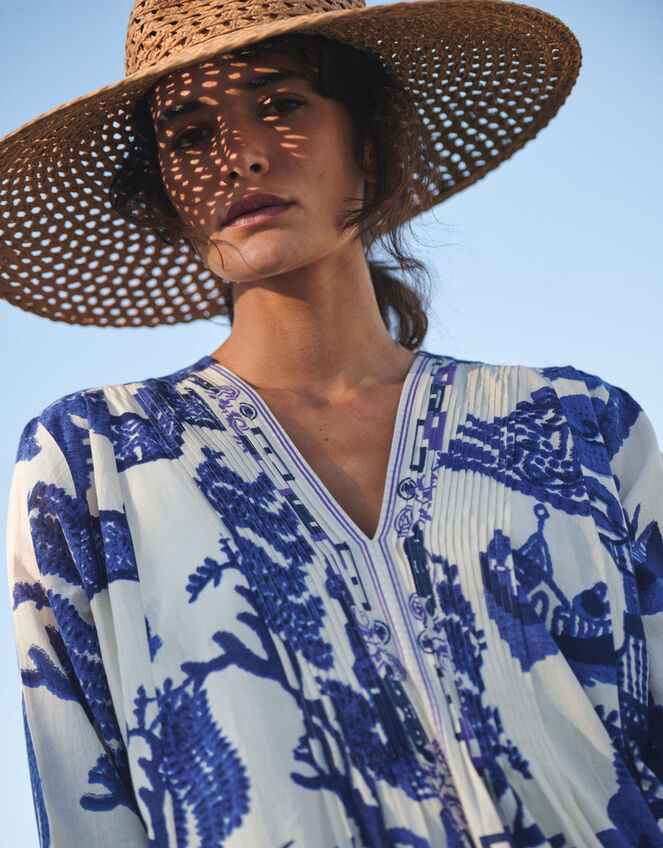 One Hundred Stars Willow Maxi Dress, Blue (BLUE), large