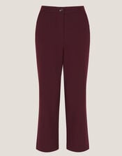 Julia Straight Crop Trousers, Purple (AUBERGINE), large