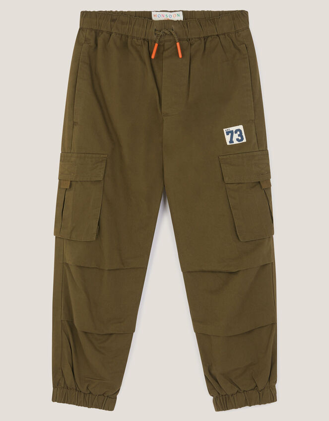 Plain Cargo Trousers, Green (KHAKI), large