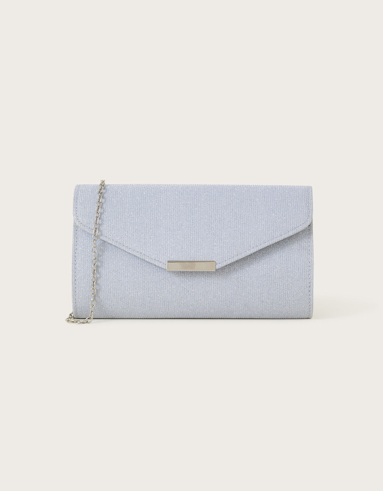 Silver envelope clutch bag sales