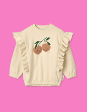 Liewood Marcella Cherry Frill Sweatshirt, Natural (ECRU), large
