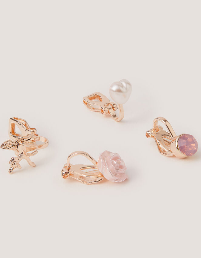 4-Pack Unicorn Clip-On Earrings, , large
