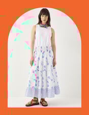 East Amber Floral Tiered Maxi Skirt, Ivory (IVORY), large