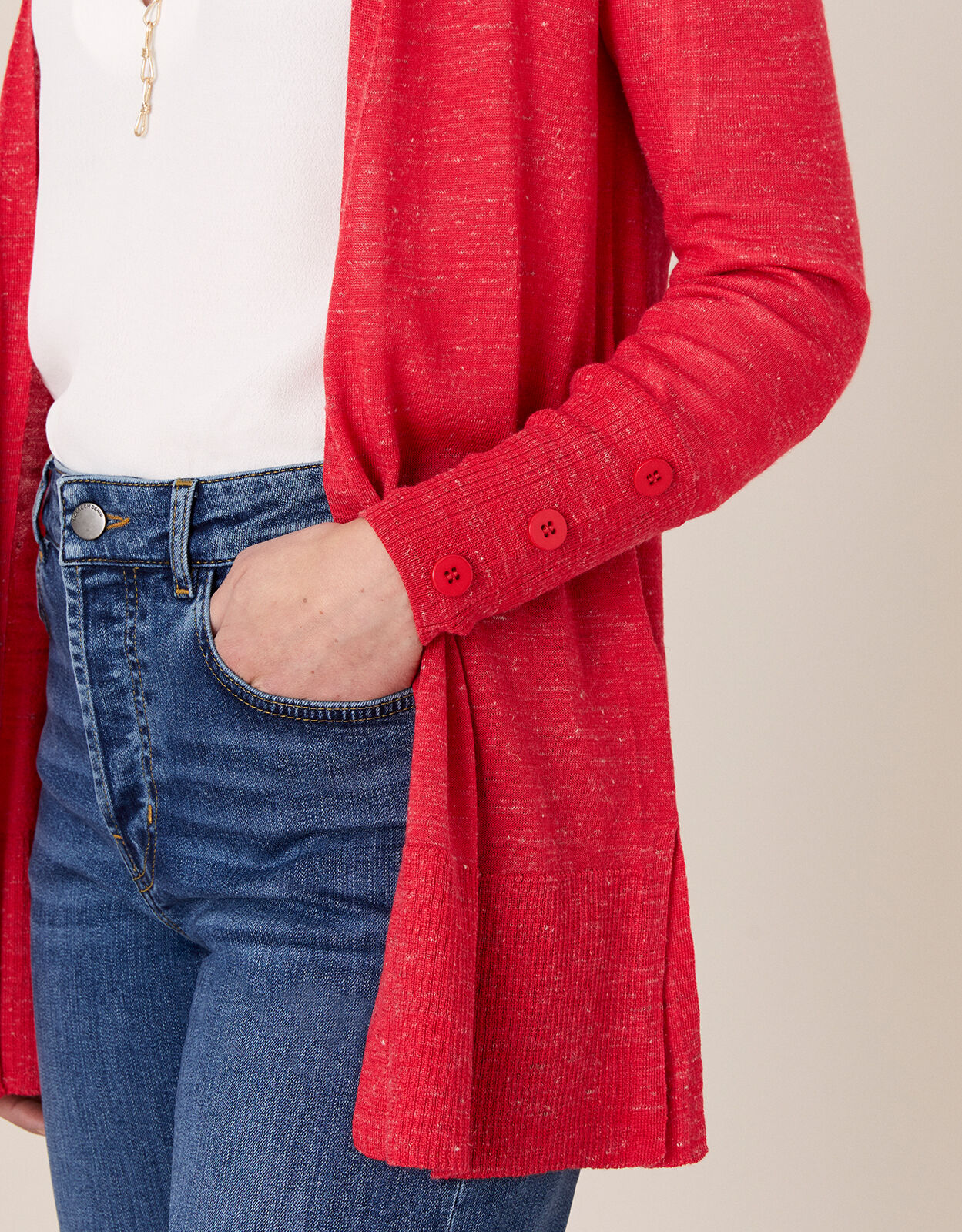 Monsoon red cardigan store